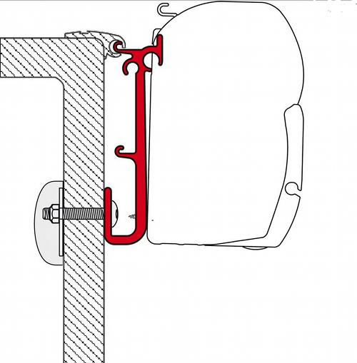 Adapter do mocowania rolety do przyczep