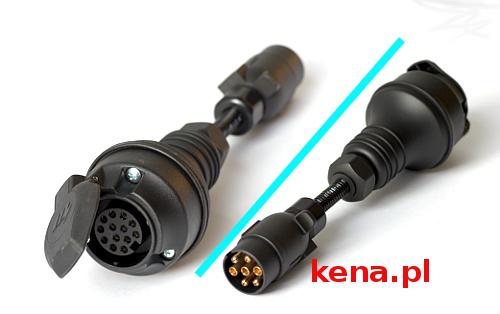 Adapter 7-13: ISO 1724 wtyczka - > DIN/JÄGER gniazdo