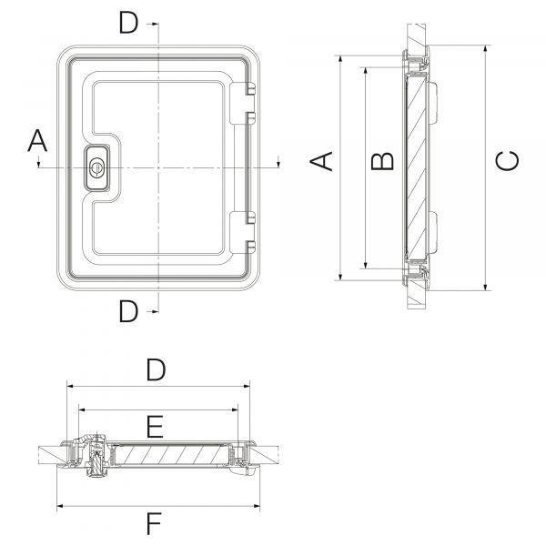 Drzwi serwisowe   SK4 375*305