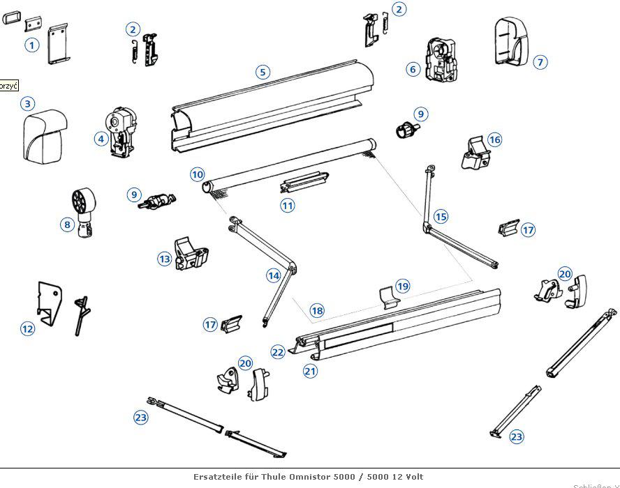 Część do markizy Omnistor 5000 